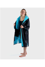 2022 Dryrobe Advance Short Sleeve Premium Outdoor Change Robe LSDABB - Black / Blue